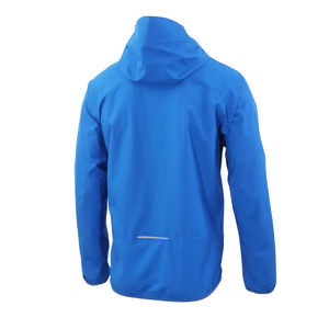 Veste bleue légère et imperméable toutes saisons pour hommes, col montant, capuche coupe-vent, fermeture à glissière tissée enduite-Équipement d'extérieur Direct - Product Image 4