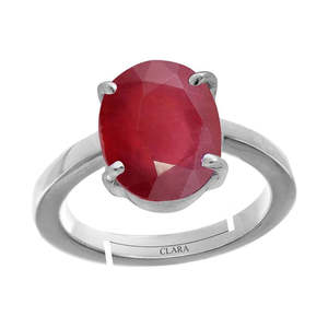 Anillo de Platino con Rubí Natural y Certificado, Corte Ovalado, Joyería Fina, Chapado en Rodio, para Compromiso - Product Image 1