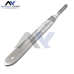 Mango de bisturí de alta calidad #4 con cuchillas de acero al carbono-Juego de 20 #20 cuchillas incluidas-Kit de instrumentos quirúrgicos de precisión - Product Image 5