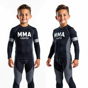 Personalizado MMA Brazilian Jiu Jitsu Rash Guard camisa de manga larga Anti UV compresión Gear Jiu Jitsu Kimono de Jiu Jitsu - Product Image 4