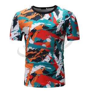 Nouveauté 100% coton coupe ample décharge impression T-Shirt hommes décontracté mode Streetwear Fitness vêtements Anti-boulochage 200g - Product Image 1