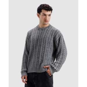 Pull en maille torsadée décontracté pour femme, 100 % coton, avec logo personnalisé et boutons décoratifs, taille XS, motif imprimé avec logo sur le devant - Product Image 4