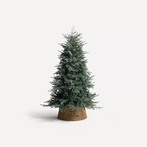 Vente en gros de collier d'arbre de Noël tissé en jonc de mer naturel décor de Noël pliant arbre de Noël en osier tissé grande jupe tissée - Product Image 6