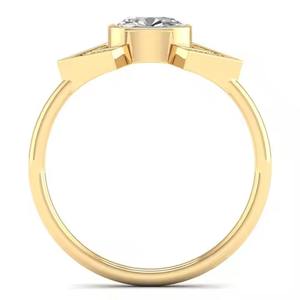 Anillos de diamantes cultivados en laboratorio de oro amarillo de 14 quilates de diseño lujoso, suministro al por mayor, joyería de lujo para mujer, anillos de regalo nupcial - Product Image 3