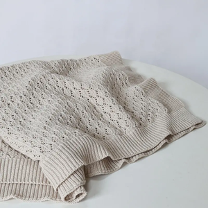 Literie personnalisée pour enfants Couverture pour nouveau-né en coton crocheté bon marché Best-seller pour bébé Couverture tricotée douce pour enfant Diamant - Product Image 5
