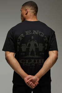 T-shirt Streetwear Long Oversize Homme Noir Teint en Fil Sérigraphié 2025 100% Coton 250GSM Qualité de Couture Premium Personnalisée - Product Image 2