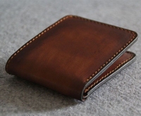 Dompet Dompet Lipat Dua untuk Pria, Dompet Lipat Dua Awet, Dompet Kulit dan Kanvas, Dompet Kulit Ramping Rfid untuk Pria