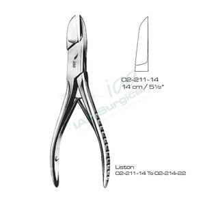 Mini Rongeurs Curvos Friedmann, Pinzas para Huesos Finos, Instrumentos Quirúrgicos Ortopédicos Manuales de Acero Inoxidable con Certificación CE - Product Image 2