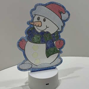 Kit de peinture de sable avec lumière et télécommande pour enfants "Bonhomme de neige" - Product Image 4