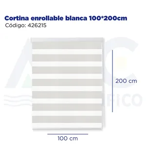 100 bianco * 200cm avvolgibile facile 38mm veneziana orizzontale per ufficio WiFi elettrico oscuramento gratuito per hotel - Product Image 2