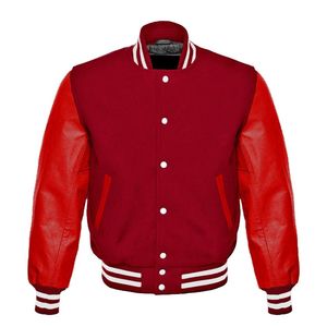 Blouson bombardier en polaire de style universitaire de baseball universitaire au design original équipe sportive OEM logo personnalisé veste Streetwear décontractée pour hommes - Product Image 1