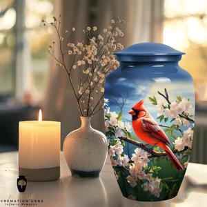 Urnes de crémation en métal de qualité supérieure Colibri Urnes commémoratives en aluminium fabriquées à la main Joint étanche à graver avec sac en velours - Product Image 6