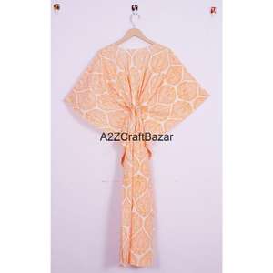 Beautiful <b>Indian</b> Long <b>Kaftan</b> Dress Hippie Style Maxi Women's Block Printed <b>Kaftan</b> Dress <b>Indian</b> Night Wear Nighty Dress For Woman - Product Image 5