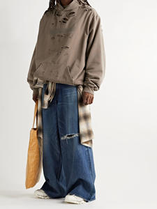 Sweat à capuche homme coupe classique 340 g/m² en molleton bouclette délavé effet usé avec imprimé design – Collection Hiver – Service OEM 100 % - Product Image 6