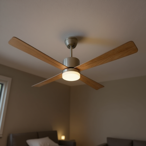 Ventilateur de plafond en bois avec lumière LED 124 cm - Product Image 3