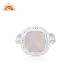 Beat Design Bague en argent sterling 925 avec nacre naturelle et pierres précieuses Fournisseur de bijoux personnalisés - Product Image 2