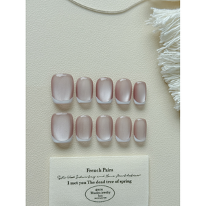 Uñas Postizas con Diseño Elegante de Estilo Francés Clásico - Product Image 2