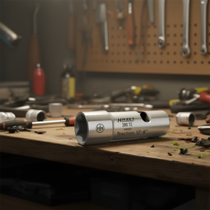 Hazet 3/8'' Long Metric Square <b>12</b>-<b>Point</b> <b>Socket</b> with Traction Profile - Product Image 3