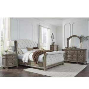 Juego de dormitorio de madera de teca maciza de estilo europeo de lujo, puertas de vidrio de diseño moderno para almacenamiento, camas hechas a mano, Color personalizado duradero - Product Image 5