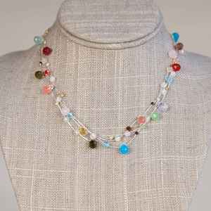 Trendy Crystal Beads Necklace Butterfly Link Necklace Women's Bohemian Fashion for Parties Weddings Anniversary Eco-Friendly - Product Image 3