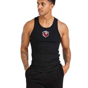 Camiseta sin mangas de algodón 100% sin mangas para hombre con logotipo personalizado para Fitness, correr, gimnasio, camiseta sin mangas para hombre, técnica de lavado de poliéster/LICRA - Product Image 5