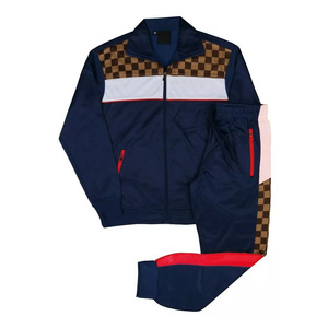 Tenues de jogging pour hommes veste à capuche et pantalon de survêtement à fermeture éclair complète ensemble deux pièces vêtements de sport survêtements pour hommes - Product Image 2