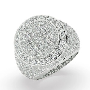 IGI Certified Diamond Hip Hop Iced Out Fine <b>Rings</b> 14k 18K Yellow Gold VVS Moissanite Baguette Cut Diamond <b>Ring</b> For <b>Men</b> Women - Product Image 2