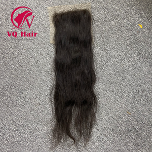 Perruques naturelles droites 5x5 à fermeture en dentelle pour femmes noires Vendeurs de cheveux Cheveux humains bruts vietnamiens à cuticule alignée doux - Product Image 1