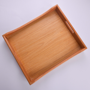 Bandeja de Servir Curva de Madera de Haya Extra Grande de 50x38cm - Bandeja de Madera Maciza Premium - Bandeja de Madera Natural para Desayuno y Cena - Product Image 3