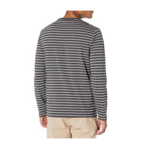 เสื้อยืดลําลอง เสื้อยืดธรรมดาสีดํา เสื้อยืดแขนยาวขายส่งแบบกําหนดเองสําหรับผู้ชาย เสื้อยืดแขนยาว - Product Image 2