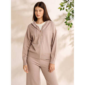 110 Apparel Women's Plain <b>Zip</b> Hoodie Full <b>Zip</b> <b>Hooded</b> Sweatshirt Long Sleeve Solid Casual Regular Fit Basic Layering - Product Image 6
