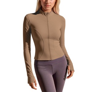 Top de Yoga Personalizado Transpirable de Spandex/Nailon, Talla Grande, Chaqueta Deportiva para Mujer, Media Cremallera, Ligera y Suave para Entrenamiento - Product Image 4