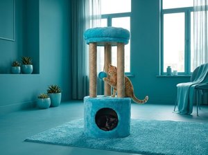 Tour pour chat Atlanta Aqua Breeze avec esprit ludique - Product Image 4