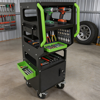 Chariot d'atelier mobile en acier, outils de diagnostic magnétiques, outils de réparation automobile, armoire verrouillable, roulettes robustes, capacité de charge de 150 kg