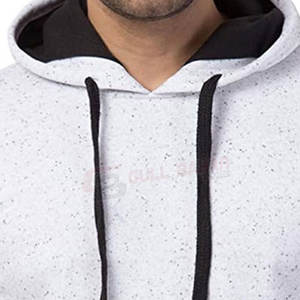 <b>Men's</b> High Quality Pullover <b>Hoodie</b> with Long Sleeves New Fashion Streetwear in <b>White</b> and Black for Winter - Product Image 6