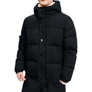 เสื้อแจ็คเก็ตผ้าแคนวาสบุหนานุ่มสำหรับผู้ชาย เสื้อโค้ทฤดูหนาวแบบมีกระดุมแป๊กและซิปปิด ฮู้ดกันน้ำ ทรงเข้ารูป - Product Image 3