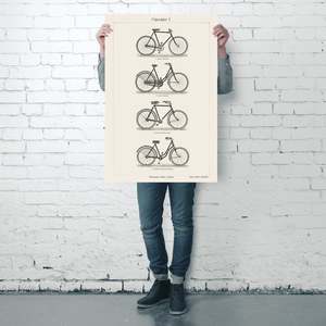Affiche du Institut bibliographique de Leipzig I. sur le thème des vélos, pour décoration murale, en papier durable - Product Image 4