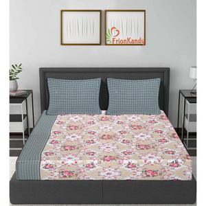 Juego de 3 piezas # # # # 100% Algodón # # # # Estampado Floral # # # # 240TC # # # # Juego de Sábanas y Fundas de Almohada para Cama Doble (SHKV1030) - Product Image 5