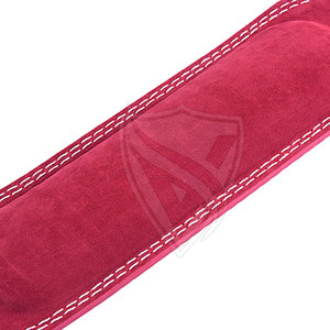 Pink Cowhide Waist Support <b>Belt</b> Adjustable Buckle Closure Non-Slip <b>Weight</b> Lifting Strength <b>Training</b> Unisex - Product Image 6