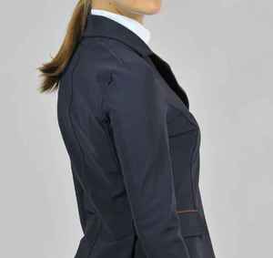 Chaqueta de Montar Azul Marino para Mujer, Poliéster y Algodón, para Salto Ecuestre, Corte Clásico, Manga Larga, Logotipo Personalizado VI-HRJ-001 - Product Image 2