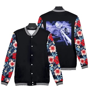 Wholesale Customized Men's Baseball Varsity Bomber Coats Long Stand Winter Jackets Logo Sublimation Plus Size Factory Price - Product Image 1