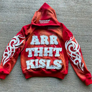 Breathable Adults Distress <b>Embroidery</b> Tracksuits Custom Made Men Distress <b>Embroidery</b> Tracksuits - Product Image 3