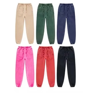 FZ 100% coton lourd lavé ample large course Cargo pantalon pour hommes hiver survêtement pantalon mi-taille plat avant Style 2025 - Product Image 5