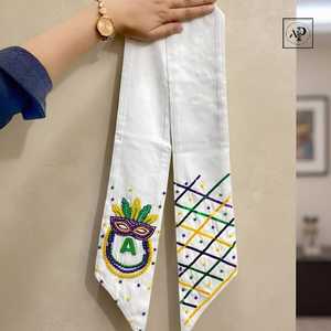 Guirnalda Festiva de Mardi Gras, Lazo de Cinta Hecho a Mano, Adorno Perfecto para Puerta de Casa, Decoración Navideña y de Celebración - Product Image 3