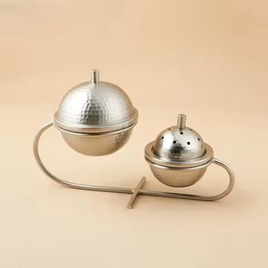 Incensario Decorativo de Metal Dorado y Negro, Ecológico y Duradero, para Decoración del Hogar - Product Image 4