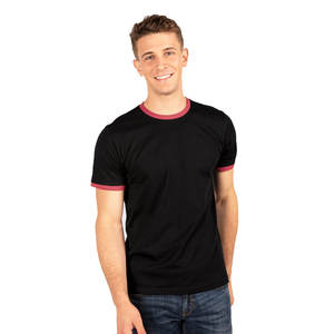 Venta al por mayor de verano logotipo personalizado de manga corta de impresión personalizada Ringer camiseta para hombres de mezcla de algodón camiseta para hombres - Product Image 1