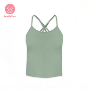 Mukasa Femme Solide Respirant Léger Élastique Débardeur pour Yoga Pilates Sports - Product Image 5