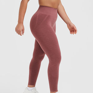 New Arrival High-Elastic Waist Sports Yoga Pant Breathable Moisture-wicking solid pattern Leggings Scrunch Workout Yoga Leggings - Product Image 3