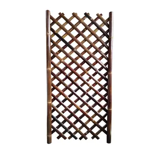 Hot Sale New Design Bamboo Trellis Ornamental Garden Farm Pool Decorative Fence Black Java Bamboo Home Decoration