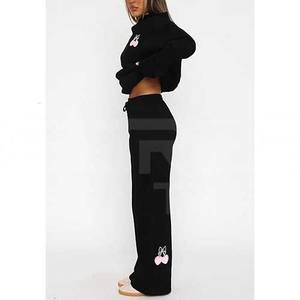 ชุดวอร์ม2ชิ้นสำหรับทุกเพศชุดวิ่งมีฮู้ด GSM รุ่น380 100% คอตตอนใส่สบายแห้งเร็วสำหรับฤดูใบไม้ร่วง - Product Image 2